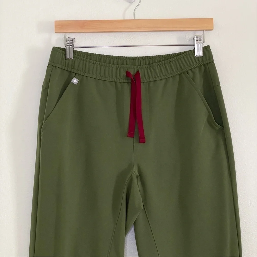 Figs Tansen Jogger Scrub Pants Limited Edition Dark Olive Small Short